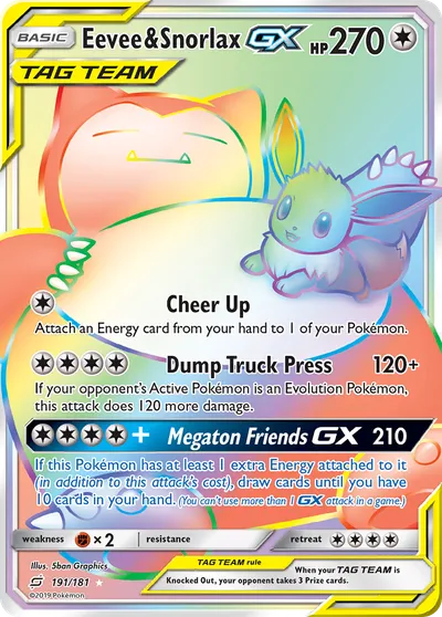 Eevee e Snorlax GX